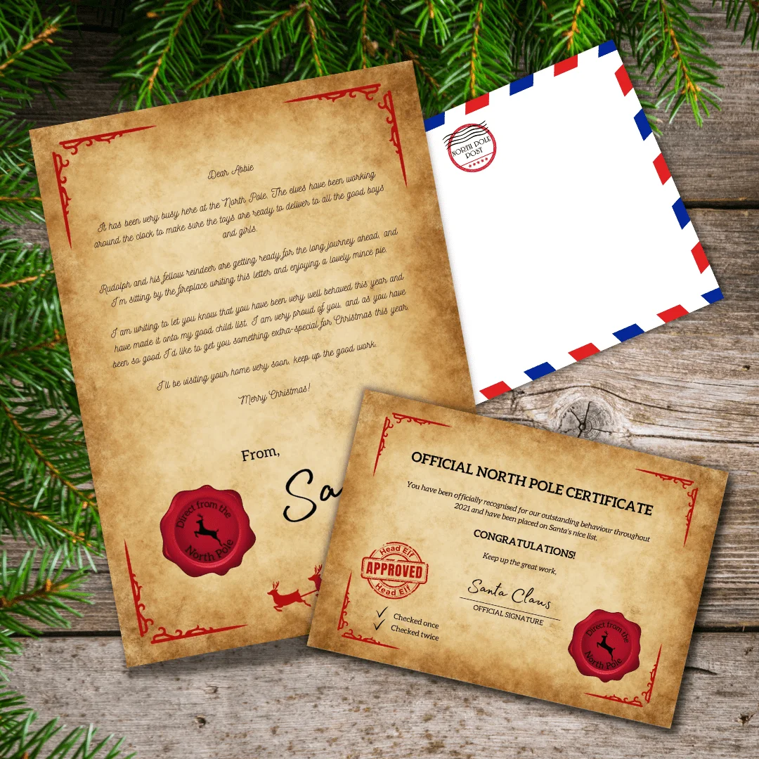 Personalised Santa Letter & Certificate