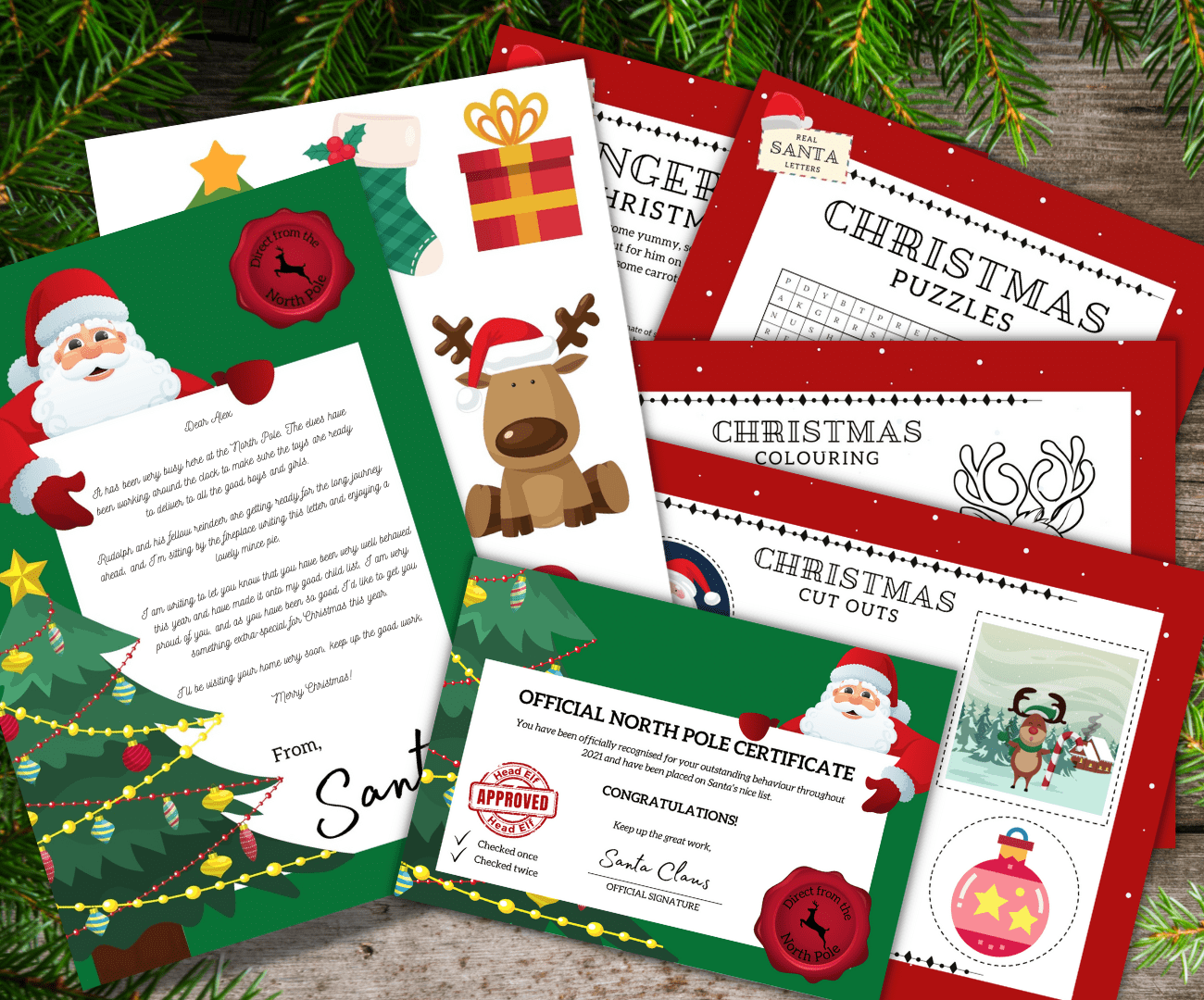 Personalised Santa Letter, Certificate, Stickers & Activity Sheets