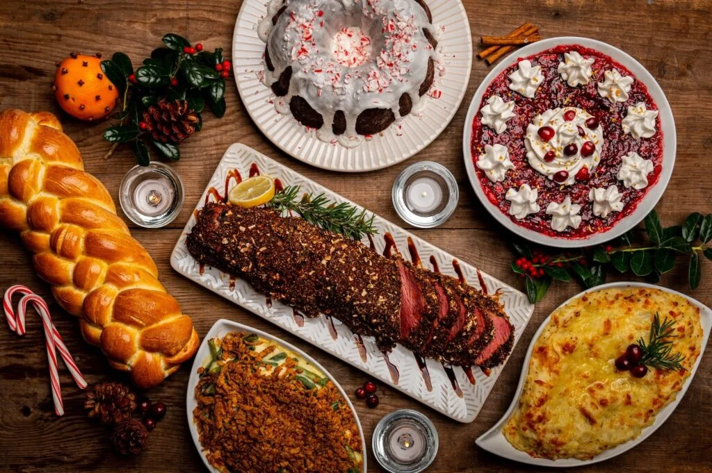 Preparing Christmas dinner